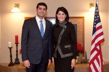 Ricky Gill and Nikky Haley (photo: Ricky Gill press release November 9, 2011)