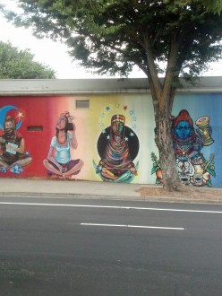 An outdoor mural in Sacramento, California