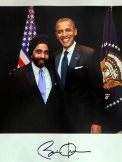 Amardeep Singh with President Barack Obama