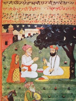 Painting of Guru Nanak with his parents, c. 1733