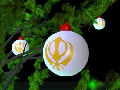 Khanda Christmas ornaments