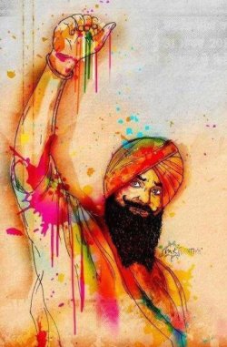 Painting of Bhai Balwant Singh Rajoana by Inkquisitive.