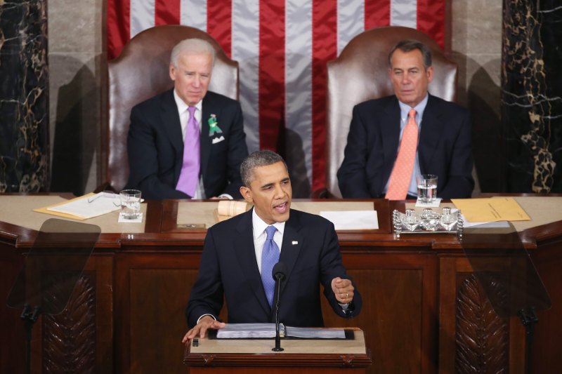 President Barack Obama delivers his 2013 State of the Union address on February 12. (source: Muck Rack)