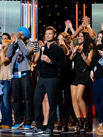 American Idol's Top 40 contestants celebrate. (source: American Idol)