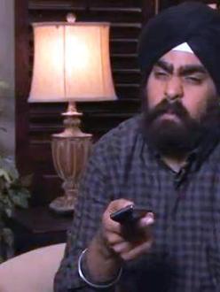 Guru Singh appears during a skit on Jimmy Kimmel Live! on February 26, 2013.