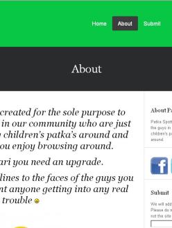 Screen shot of Patka Spotting, a website designed to poke fun of Sikh men who wear patkas.