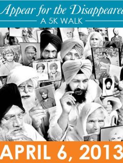 Appear for the Disappeared 5K Walk -- April 6, 2013. (source: Ensaaf Facebook page)