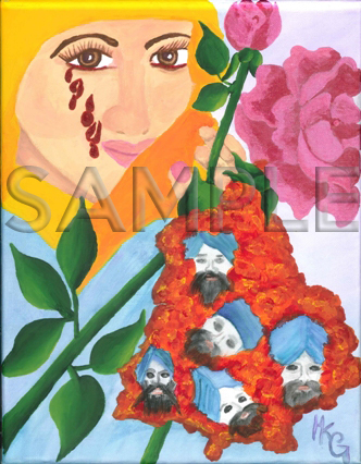 Painting "Khoon ke Athru" by Harjit Kaur.