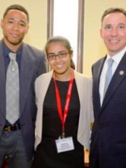 Harneet Gulati (middle) with New York State Senator Jack Martins (right). (Photo source: NY Senator Jack Martins website)