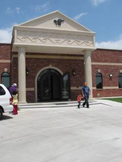 "Members of the Sikh faith community [in Oklahoma City, Oklahoma] walk outside their new gurdwara after a grand opening service and celebration May 19 at the new house of worship, 4525 NW 16." (Photo credit: Carla Hinton | The Oklahoman)