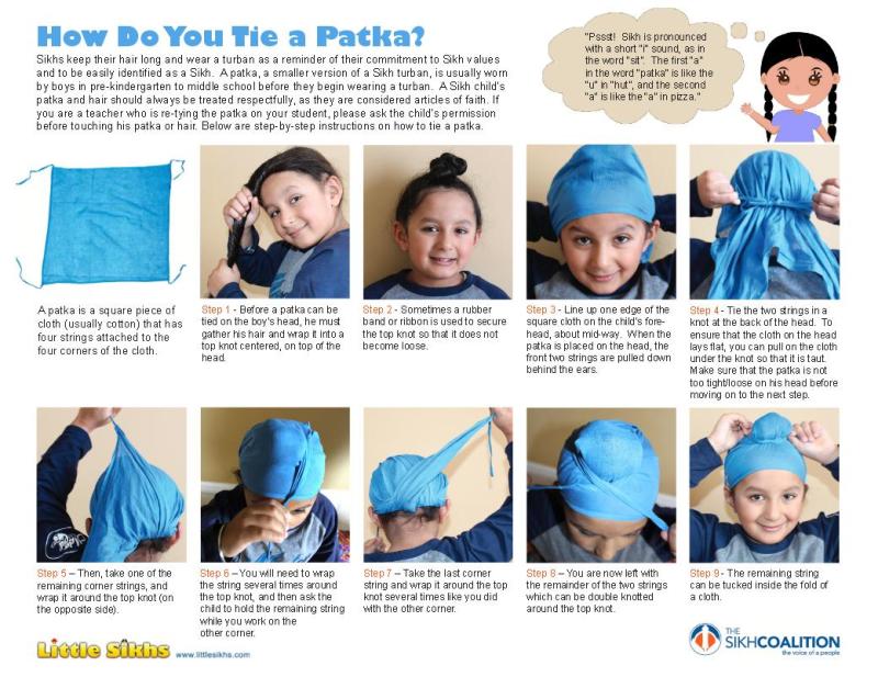 "How Do You Tie A Patka?" brochure from Little Sikhs and the Sikh Coalition. (Source: Sikh Coalition)