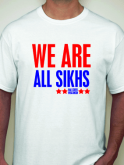 "We are all Sikhs" t-shirt. (Source: Rootsgear Clothing)