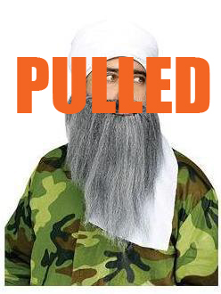 Screen shot of Walmart's website taken on September 27, 2013, in which they are selling a Halloween costume that includes a turban and beard on a man wearing military-style clothing. (Source: Walmart)